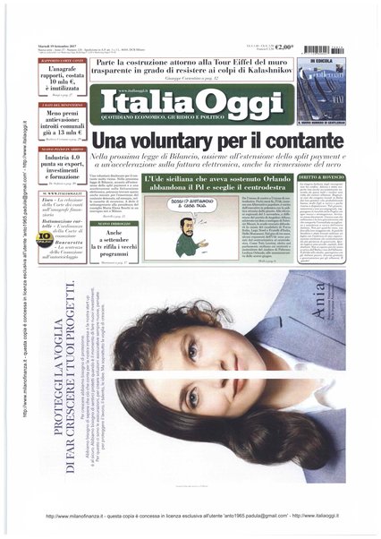 Italia oggi : quotidiano di economia finanza e politica